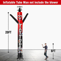 6 10 15 20FT Tall Tattoos 01 Waving Inflatable Tube Man(Blower Not Included)