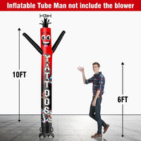 6 10 15 20FT Tall Tattoos 01 Waving Inflatable Tube Man(Blower Not Included)