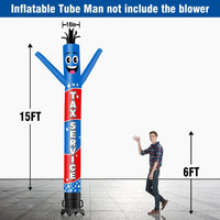 6 10 15 20FT Tall Tax Service Waving Inflatable Tube Man(Blower Not Included)