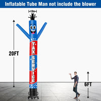 6 10 15 20FT Tall Tax Service Waving Inflatable Tube Man(Blower Not Included)