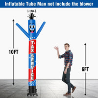 6 10 15 20FT Tall Tax Service Waving Inflatable Tube Man(Blower Not Included)