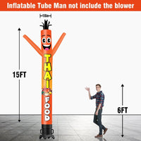 6 10 15 20FT Tall Thai Food Inflatable Tube Man(Blower Not Included)
