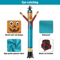 6 10 15 20FT Tall Thanksgiving Day Pumpkin Scarecrow Waving Inflatable Tube Man(Blower Not Included)