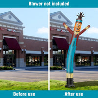 6 10 15 20FT Tall Thanksgiving Day Pumpkin Scarecrow Waving Inflatable Tube Man(Blower Not Included)