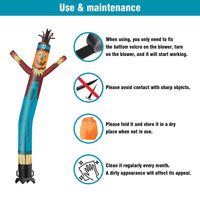 6 10 15 20FT Tall Thanksgiving Day Pumpkin Scarecrow Waving Inflatable Tube Man(Blower Not Included)