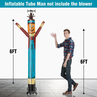 6 10 15 20FT Tall Thanksgiving Day Pumpkin Scarecrow Waving Inflatable Tube Man(Blower Not Included)