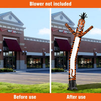 6 10 15 20FT Tall Tiger Waving Inflatable Tube Man(Blower Not Included)
