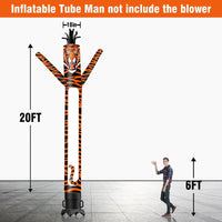 6 10 15 20FT Tall Tiger Waving Inflatable Tube Man(Blower Not Included)