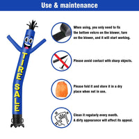 6 10 15 20FT Tall Tire Sale Waving Inflatable Tube Man(Blower Not Included)