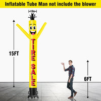 6 10 15 20FT Tall Tire Sale Waving Inflatable Tube Man(Blower Not Included)