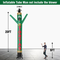 6 10 15 20FT Tall Tortas Waving Inflatable Tube Man(Blower Not Included)