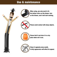 6 10 15 20FT Tall Tuxedo Waving Inflatable Tube Man(Blower Not Included)