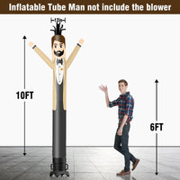 6 10 15 20FT Tall Tuxedo Waving Inflatable Tube Man(Blower Not Included)
