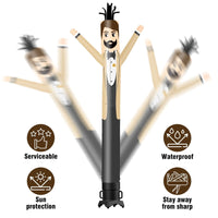 6 10 15 20FT Tall Tuxedo Waving Inflatable Tube Man(Blower Not Included)