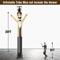 6 10 15 20FT Tall Tuxedo Waving Inflatable Tube Man(Blower Not Included)