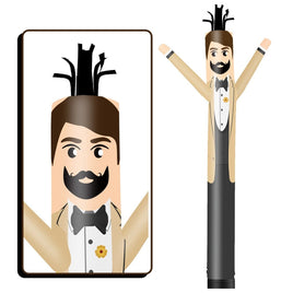 6 10 15 20FT Tall Tuxedo Waving Inflatable Tube Man(Blower Not Included)