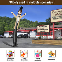 6 10 15 20FT Tall Tuxedo Waving Inflatable Tube Man(Blower Not Included)