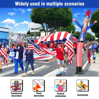 6 10 15 20FT Tall Uncle Sam Waving Inflatable Tube Man(Blower Not Included)