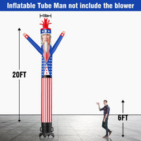 6 10 15 20FT Tall Uncle Sam Waving Inflatable Tube Man(Blower Not Included)