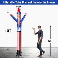 6 10 15 20FT Tall Uncle Sam Waving Inflatable Tube Man(Blower Not Included)