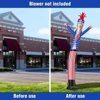 6 10 15 20FT Tall Uncle Sam Waving Inflatable Tube Man(Blower Not Included)
