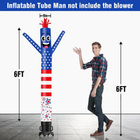 6 10 15 20FT Tall USA American Flag Waving Inflatable Tube Man(Blower Not Included)
