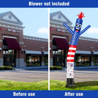 6 10 15 20FT Tall USA American Flag Waving Inflatable Tube Man(Blower Not Included)