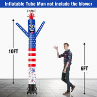 6 10 15 20FT Tall USA American Flag Waving Inflatable Tube Man(Blower Not Included)