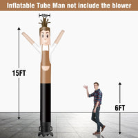 6 10 15 20FT Tall Waiter Waving Inflatable Tube Man(Blower Not Included)