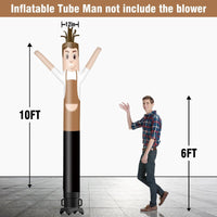6 10 15 20FT Tall Waiter Waving Inflatable Tube Man(Blower Not Included)