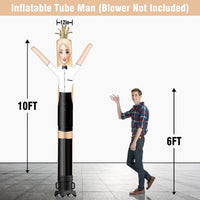 6 10 15 20FT Tall Waitress Waving Inflatable Tube Man(Blower Not Included)