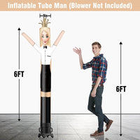 6 10 15 20FT Tall Waitress Waving Inflatable Tube Man(Blower Not Included)