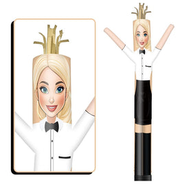 6 10 15 20FT Tall Waitress Waving Inflatable Tube Man(Blower Not Included)