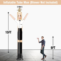 6 10 15 20FT Tall Waitress Waving Inflatable Tube Man(Blower Not Included)