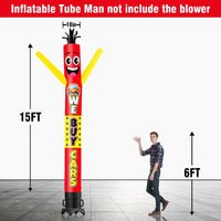 6 10 15 20FT Tall We Buy Cars Waving Inflatable Tube Man(Blower Not Included)