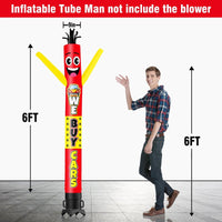 6 10 15 20FT Tall We Buy Cars Waving Inflatable Tube Man(Blower Not Included)