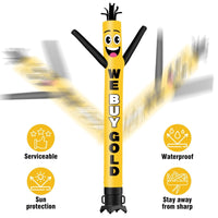 6 10 15 20FT Tall We Buy Gold Waving Inflatable Tube Man(Blower Not Included)