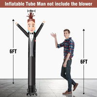 6 10 15 20FT Tall Wedding Bridegroom Waving Inflatable Tube Man(Blower Not Included)