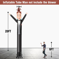 6 10 15 20FT Tall Wedding Bridegroom Waving Inflatable Tube Man(Blower Not Included)