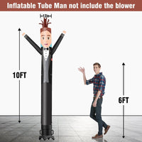 6 10 15 20FT Tall Wedding Bridegroom Waving Inflatable Tube Man(Blower Not Included)