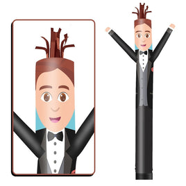 6 10 15 20FT Tall Wedding Bridegroom Waving Inflatable Tube Man(Blower Not Included)