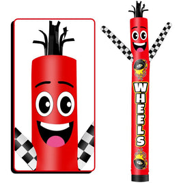 6 10 15 20FT Tall Wheels Waving Inflatable Tube Man(Blower Not Included)