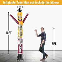 6 10 15 20FT Tall Wine And Beer Waving Inflatable Tube Man(Blower Not Included)