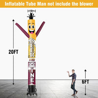 6 10 15 20FT Tall Wine And Beer Waving Inflatable Tube Man(Blower Not Included)