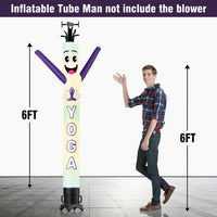 6 10 15 20FT Tall Yoga Waving Inflatable Tube Man(Blower Not Included)