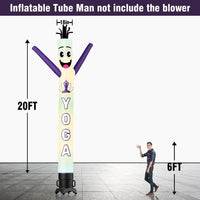 6 10 15 20FT Tall Yoga Waving Inflatable Tube Man(Blower Not Included)