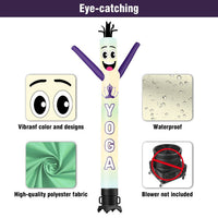 6 10 15 20FT Tall Yoga Waving Inflatable Tube Man(Blower Not Included)