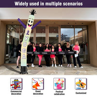 6 10 15 20FT Tall Yoga Waving Inflatable Tube Man(Blower Not Included)