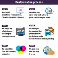 6 10 15 20FT Tall Yoga Waving Inflatable Tube Man(Blower Not Included)