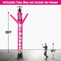 6 10 15 20FT Tall Yogurt Waving Inflatable Tube Man(Blower Not Included)